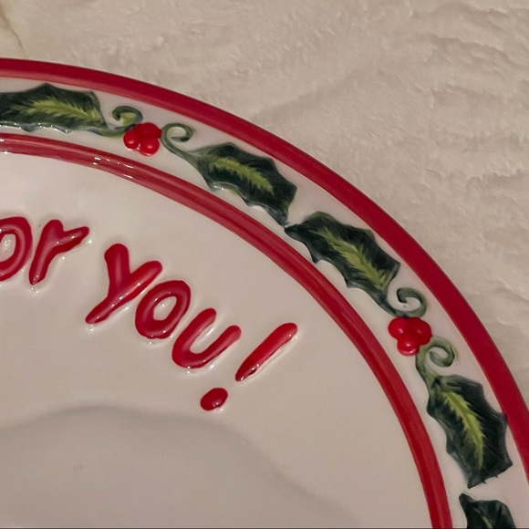 Gourmet Fitz & Floyd Christmas Confections 9” canapé Santa Claus plate - Picture 7 of 10